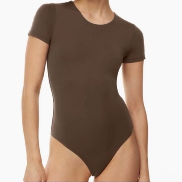 Babaton Tops - Aritzia Babaton Contour Crew Short Sleeve
Bodysuit in Brown